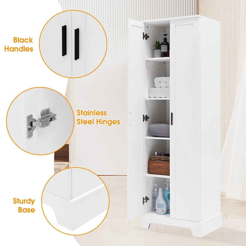 Storage Cabinet with Two Doors for Bathroom